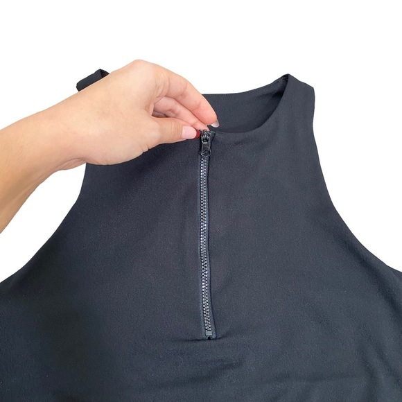 Sage Collective Zipper Front Racerback Sports Bra Black - Picture 4 of 9